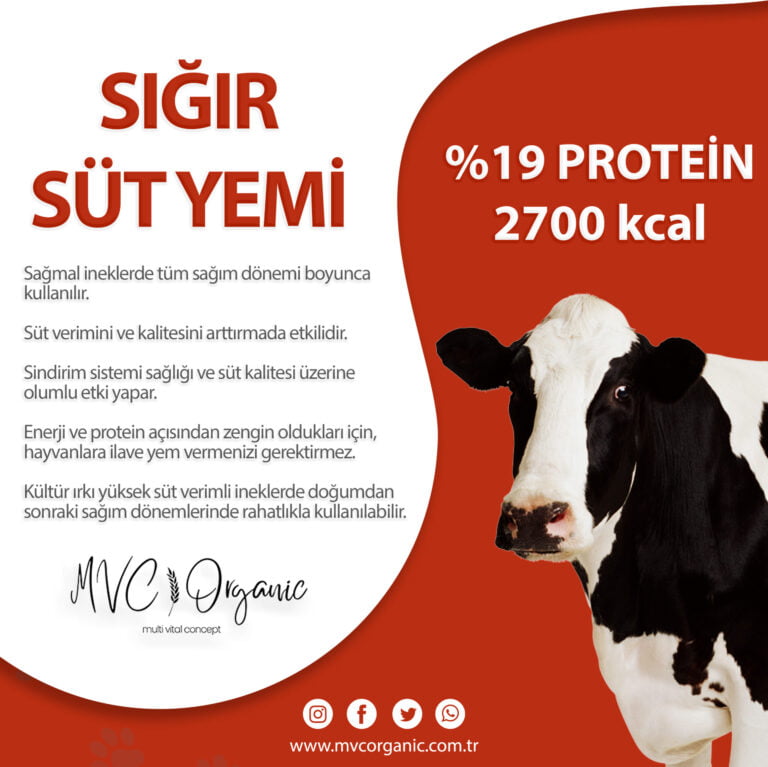 Click to view full screen Mvc Organic - Sığır Süt Yemi - %19 Ham Protein